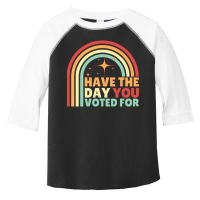 Groovy Have The Day You Voted For Retro Toddler Fine Jersey T-Shirt