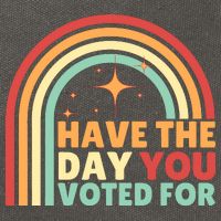 Groovy Have The Day You Voted For Retro Cotton Canvas Backpack