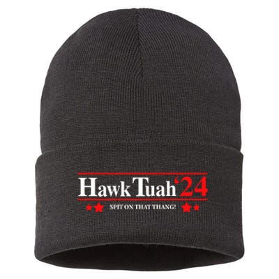 Goodcrewdrew Hawk Tuah24 Spit On That Thang Sustainable Knit Beanie