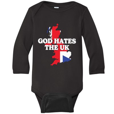 God Hates The Uk Baby Long Sleeve Bodysuit