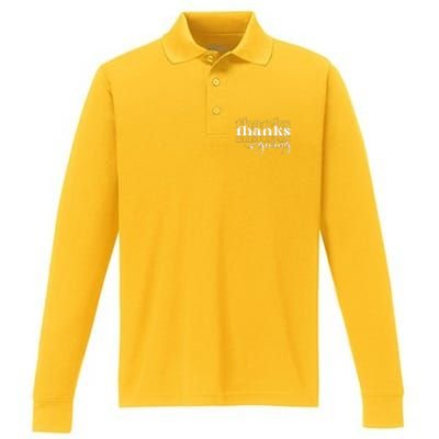 Groovy Happy Thanksgiving Cute Performance Long Sleeve Polo