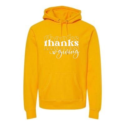 Groovy Happy Thanksgiving Cute Premium Hoodie