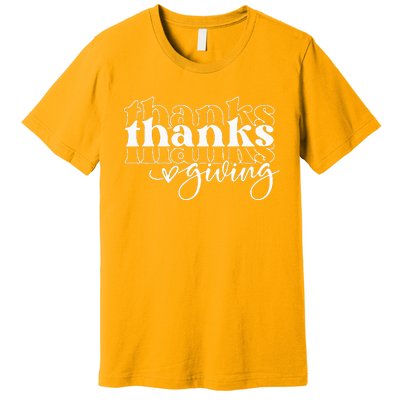 Groovy Happy Thanksgiving Cute Premium T-Shirt