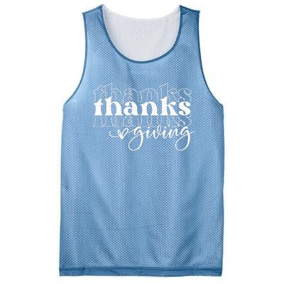 Groovy Happy Thanksgiving Cute Mesh Reversible Basketball Jersey Tank