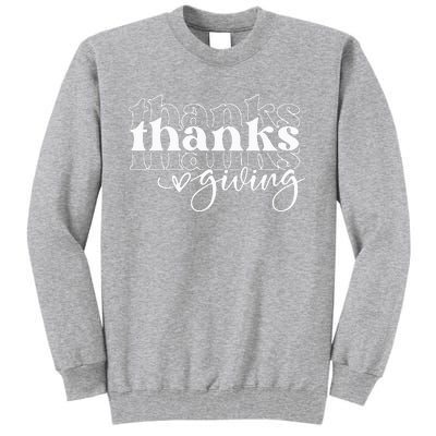 Groovy Happy Thanksgiving Cute Tall Sweatshirt