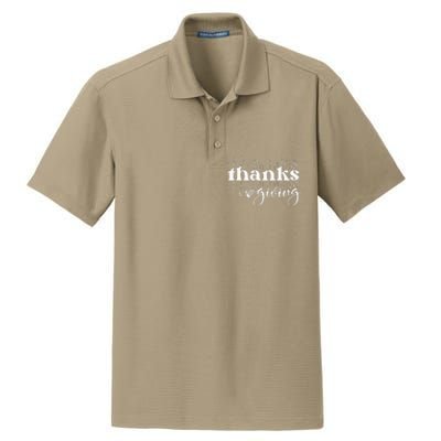 Groovy Happy Thanksgiving Cute Dry Zone Grid Polo