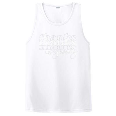 Groovy Happy Thanksgiving Cute PosiCharge Competitor Tank