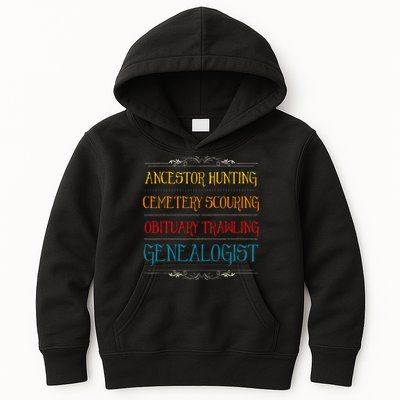 Genealogist History Tree Research Genealogy Family Historian Kids Hoodie