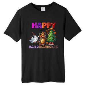 Gnomes Halloween Thanksgiving Christmas Happy Hallothanksmas Tall Fusion ChromaSoft Performance T-Shirt