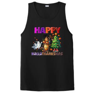 Gnomes Halloween Thanksgiving Christmas Happy Hallothanksmas PosiCharge Competitor Tank