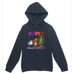 Gnomes Halloween Thanksgiving Christmas Happy Hallothanksmas Urban Pullover Hoodie