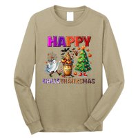 Gnomes Halloween Thanksgiving Christmas Happy Hallothanksmas Long Sleeve Shirt