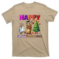 Gnomes Halloween Thanksgiving Christmas Happy Hallothanksmas T-Shirt