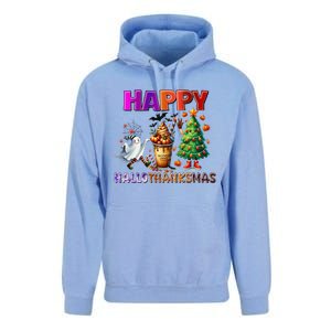 Gnomes Halloween Thanksgiving Christmas Happy Hallothanksmas Unisex Surf Hoodie