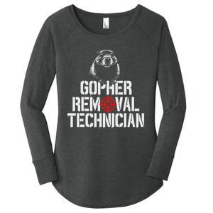 Gopher Hunting Trip Gopher Hunter Supplies Gopher Women's Perfect Tri Tunic Long Sleeve Shirt