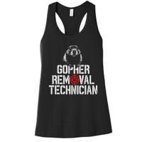 Gopher Hunting Trip Gopher Hunter Supplies Gopher Women's Racerback Tank