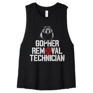 Gopher Hunting Trip Gopher Hunter Supplies Gopher Women's Racerback Cropped Tank