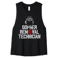 Gopher Hunting Trip Gopher Hunter Supplies Gopher Women's Racerback Cropped Tank