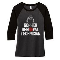 Gopher Hunting Trip Gopher Hunter Supplies Gopher Women's Tri-Blend 3/4-Sleeve Raglan Shirt