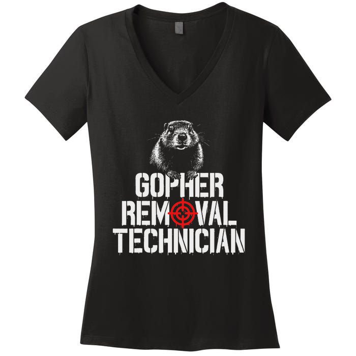 Gopher Hunting Trip Gopher Hunter Supplies Gopher Women's V-Neck T-Shirt