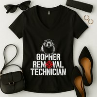 Gopher Hunting Trip Gopher Hunter Supplies Gopher Women's V-Neck T-Shirt