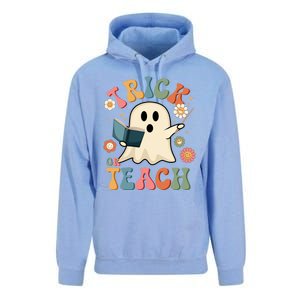 Groovy Halloween Trick Or Teach Ghost Teacher Gift Unisex Surf Hoodie