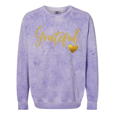 Grateful Heart Thanksgiving Colorblast Crewneck Sweatshirt