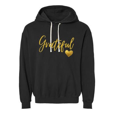 Grateful Heart Thanksgiving Garment-Dyed Fleece Hoodie