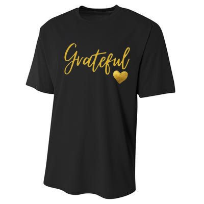 Grateful Heart Thanksgiving Performance Sprint T-Shirt