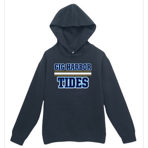 Gig Harbor Tides Horizontal Stripes Urban Pullover Hoodie