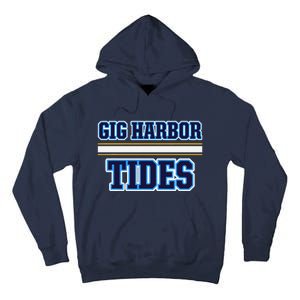 Gig Harbor Tides Horizontal Stripes Tall Hoodie