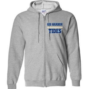 Gig Harbor Tides Horizontal Stripes Full Zip Hoodie