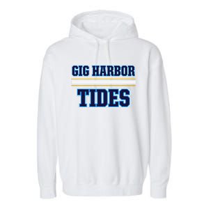 Gig Harbor Tides Horizontal Stripes Garment-Dyed Fleece Hoodie