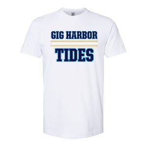 Gig Harbor Tides Horizontal Stripes Softstyle CVC T-Shirt