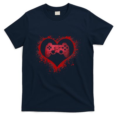 Gamer Heart Valentines Day Video Games Boy T-Shirt