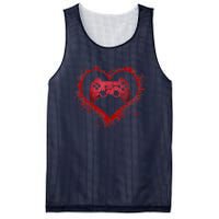 Gamer Heart Valentines Day Video Games Boy Mesh Reversible Basketball Jersey Tank