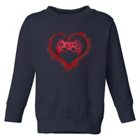 Gamer Heart Valentines Day Video Games Boy Toddler Sweatshirt