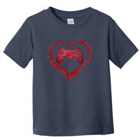 Gamer Heart Valentines Day Video Games Boy Toddler T-Shirt