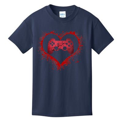 Gamer Heart Valentines Day Video Games Boy Kids T-Shirt