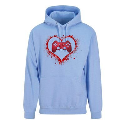 Gamer Heart Valentines Day Video Games Boy Unisex Surf Hoodie