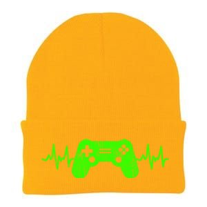 Gamer Heartbeat Video Games Ns Gaming Gift Knit Cap Winter Beanie