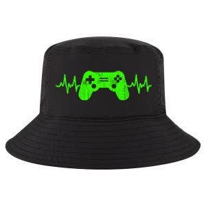 Gamer Heartbeat Video Games Ns Gaming Gift Cool Comfort Performance Bucket Hat