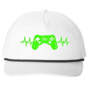 Gamer Heartbeat Video Games Ns Gaming Gift Snapback Five-Panel Rope Hat