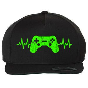 Gamer Heartbeat Video Games Ns Gaming Gift Wool Snapback Cap