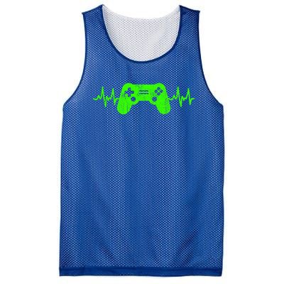 Gamer Heartbeat Video Games Ns Gaming Gift Mesh Reversible Basketball Jersey Tank