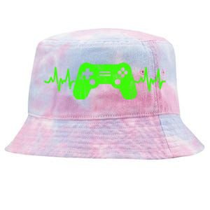 Gamer Heartbeat Video Games Ns Gaming Gift Tie-Dyed Bucket Hat