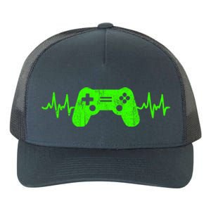 Gamer Heartbeat Video Games Ns Gaming Gift Yupoong Adult 5-Panel Trucker Hat