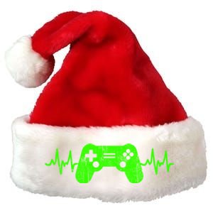 Gamer Heartbeat Video Games Ns Gaming Gift Premium Christmas Santa Hat