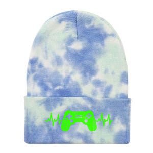 Gamer Heartbeat Video Games Ns Gaming Gift Tie Dye 12in Knit Beanie