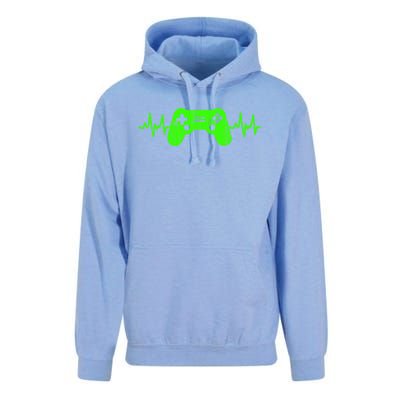 Gamer Heartbeat Video Games Ns Gaming Gift Unisex Surf Hoodie